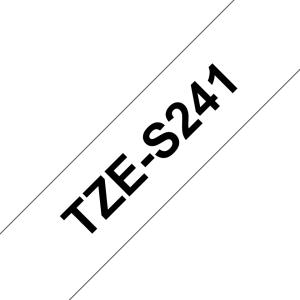 Tape 18mm Black On White (tze-s241)