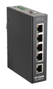 Switch Dis-100e-5w 5 X 10/100basetx Ports Industrial Fast Ethernet Unmanaged Black