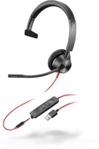 Headset Blackwire 3315 - Monaural - USB-a / 3.5mm
