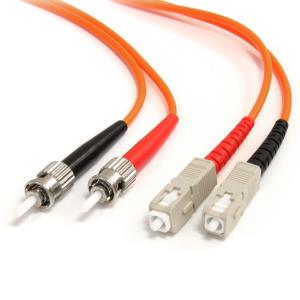 Fiber Optic Cable 62.5/125 Multimode Duplex St-male/ Sc-male 3m