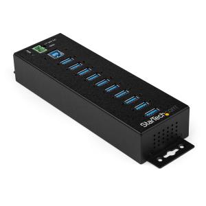 USB Hub - 10-port Industrial USB 3.0 With External Power Adapter - Esd & 350w Surge Protection