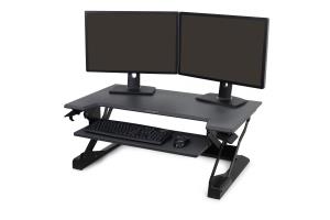 WorkFit-TL Sit-Stand Desktop Workstation (black)