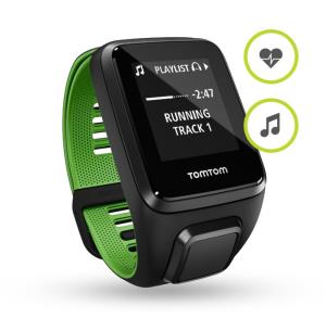 Runner 3 Cardio & Music Watch - Black/green - Large