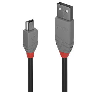Cable - USB2.0 Type A To USB Mini-b - 2m - Anthra Line