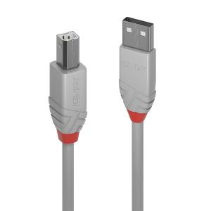 Cable - USB Type A Male To B Male - Cool Grey - 5m